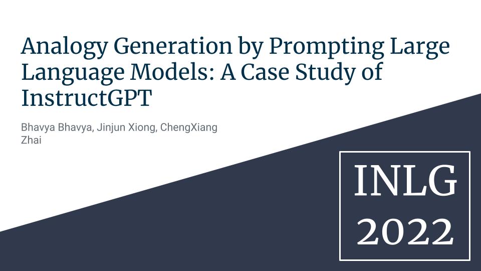 Analogy Generation By Prompting Large Language Models: A Case Study Of Instructgpt